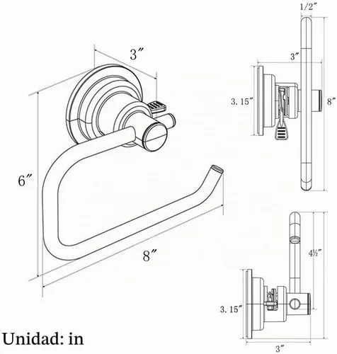 Vista 5 de Soporte para papel higiénico