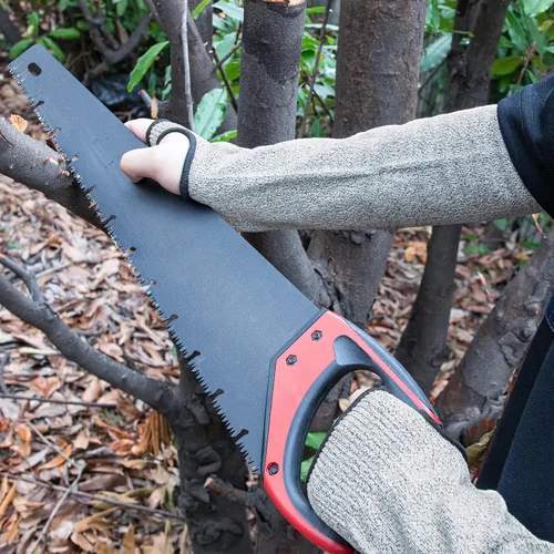 Vista 7 de ARCLIBER Mangas de jardín resistentes a los cortes Nivel 5 Mangas protectoras de jardinería para hombres y mujeres con agujero para el pulgar