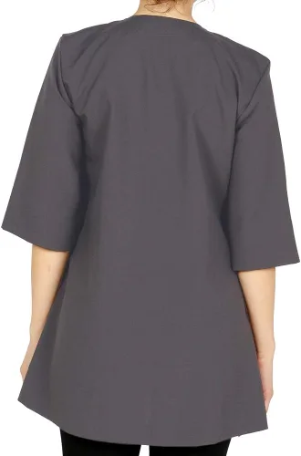 Vista 2 de Judi - Bata de salón profesional, chaqueta de estilista, uniforme de cosmetología, a prueba de lejía