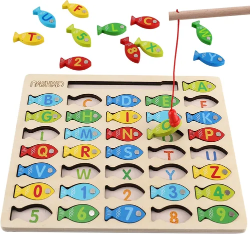 Vista 8 de Laberinto magnético del alfabeto con rompecabezas de letras para un aprendizaje divertido, juguete educativo Montessori para niños y niñas de 3, 4