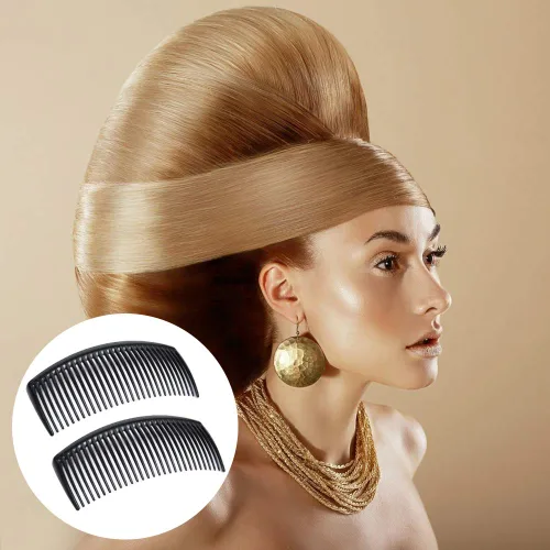 Vista 8 de SourceTon - Paquete de 6 peines franceses, peines laterales de plástico con 29 dientes, peines de clip para el cabello para accesorios de cabello