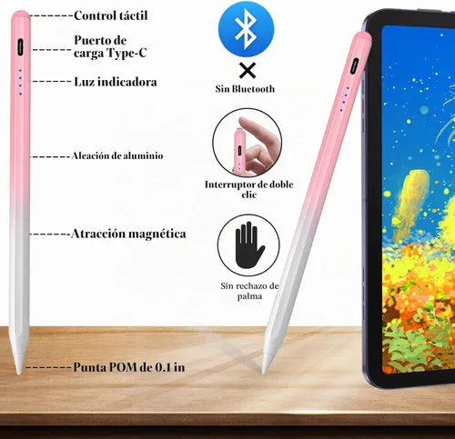Vista 3 de Estilists - Bolígrafos para pantallas táctiles, bolígrafos magnéticos activos recargables, lápiz capacitivo universal para tableta, lápiz