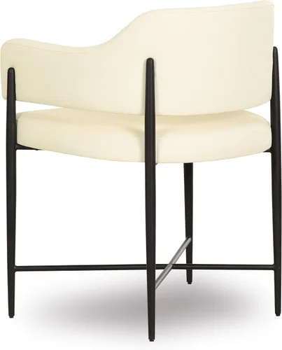 Vista 6 de Tov Furniture Sezanne Silla de comedor (crema, cuero vegano)