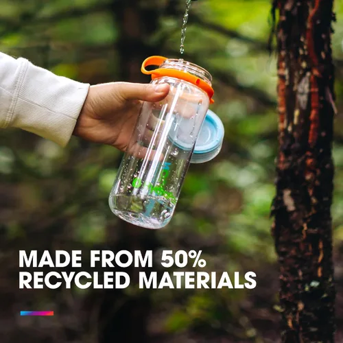 Vista 5 de HydraPak Recon Twist & Sip - Wide Mouth Recycled Plastic Water Bottle (24oz or 32oz) - Eco Friendly, BPA Free, Easy Carry