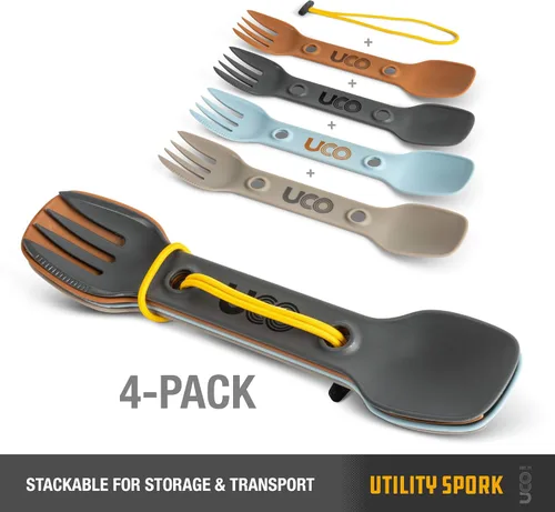 Vista 3 de UCO Utility Spork 3 en 1 Combo Cuchara-Tenedor Cuchillo Utensilios de camping