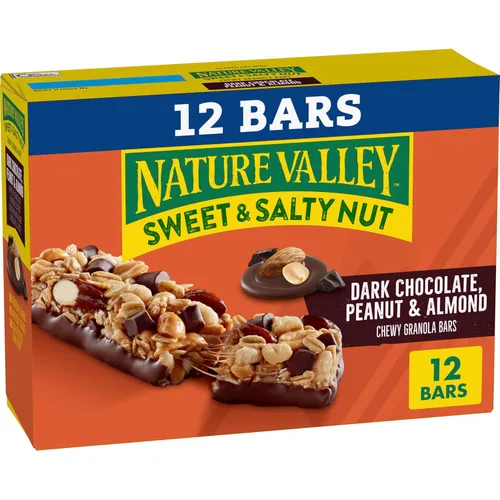 Vista 23 de Nature Valley Barras de granola de nueces dulces y saladas, maní, 15 barras, 18 onzas