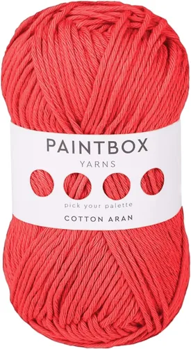 Vista 13 de Paintbox Yarns 100% algodón Aran, 50 g (1.76 oz), 85 m (93 yardas) - Lana blanca en cartón para crochet, tejer - Suave, ligera para suéter, ropa