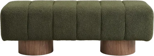 Vista 6 de Christopher Knight Home Manila - Banco de comedor de tela bouclé de 50 pulgadas, banco otomán tapizado rectangular, reposapiés al pie de la cama