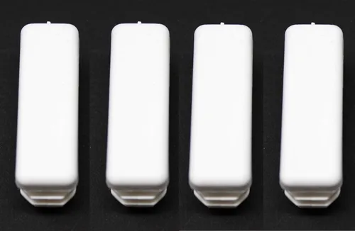 Vista 10 de Tapa rectangular blanca de plástico de 1/2 x 1-1/2 pulgadas, tapón de acabado, tapa de extremo de tubo de tubo, universal para silla duradera (2)