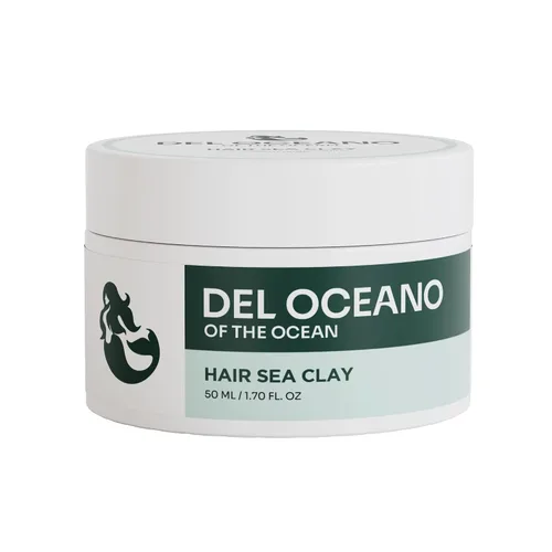 Vista 2 de Del Océano - Arcilla marina para peinado, fijación fuerte, acabado mate, fórmula nutritiva arcilla capilar para hombres, ideal para peinados