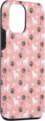 Vista 3 de Funda de regalo para iPhone 12 mini Frenchie mamá Bulldog francés rosa para mujer