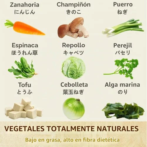 Vista 3 de Yimi - Sopa liofilizada de tofu y miso de verduras para ramen, no pasta de miso