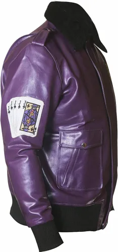 Vista 3 de Anuncios - Chaqueta de piel sintética para disfraz de Hello Joker, color morado