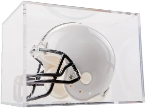 Vista 3 de BallQube - Mini casco para recuerdo de réplicas autografiadas, 7 pulgadas, transparente para fútbol, béisbol, casco de carreras, cubo