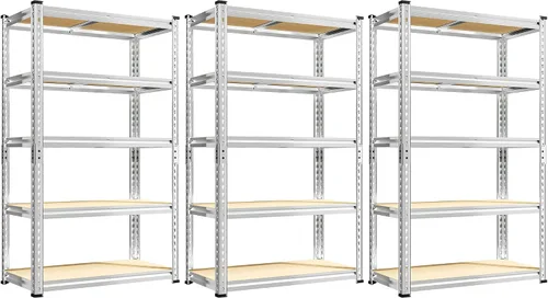 Vista 15 de REIBII Estantería de garaje de 2000 libras, estantes de almacenamiento resistentes de 72 pulgadas de alto, estantes de metal ajustables para garaje