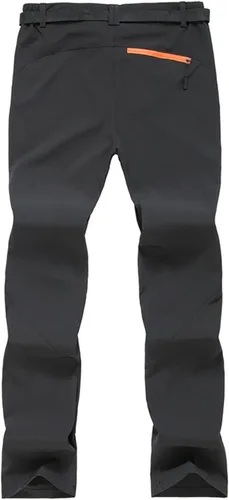 Vista 5 de Pantalones de esquí de nieve para hombre, senderismo, impermeables, softshell y bolsillos con cremallera