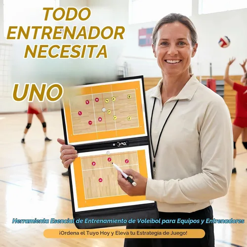 Vista 2 de Tablero de entrenamiento de voleibol Magnético, tablero de tácticas