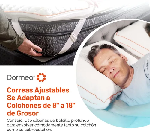 Vista 10 de Dormeo Premium Cubrecolchón Twin de Enfriamiento - Tecnología OctaspringⓇ de 3 zonas para un soporte óptimo de la espalda, fondo antideslizante