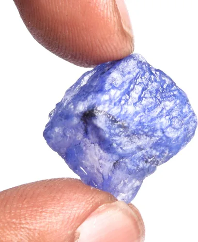 Vista 3 de Piedra natal de septiembre Zafiro en bruto natural 13.05 Ct. gema de zafiro azul certificado crudo para joyería DP-549, Gema, azul