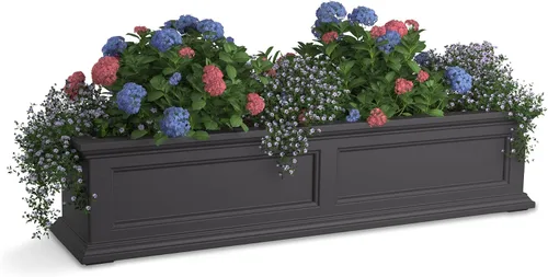 Vista 25 de Mayne Fairfield - Maceta con ventana de 2 pies, con riego automático, resistente a la intemperie para flores, diseño duradero