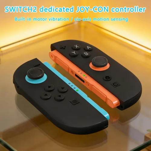Vista 3 de Wireless Controller Compatible with Nintendo Switch 2, Switch 2 Controller with Wrist Straps, Joystick Caps, Support Dual Vibration/Wake-up/Motion
