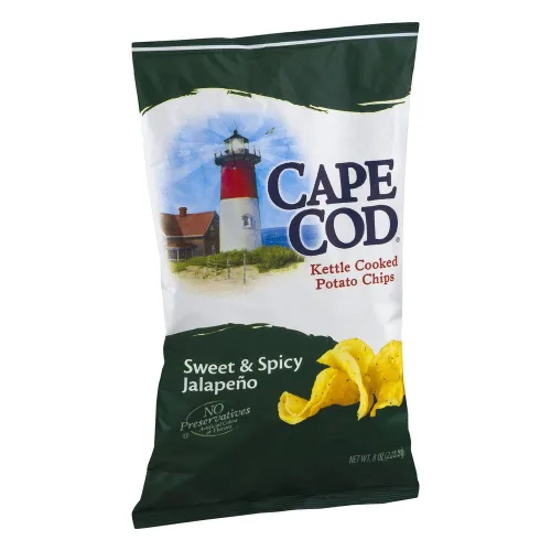 Vista 3 de Cape Cod Potato Chips, Hervidor de agua cocido, jalapeño dulce y picante, 8 onzas, (paquete de 3)