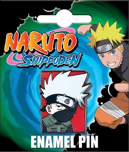 Vista 2 de Ata-Boy Naruto Kakashi Face - Pin esmaltado a todo color de 1 pulgada, Metal, Sin gemas.