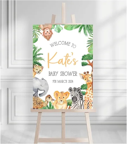 Vista 27 de Letrero de bienvenida para baby shower, personalizable, con texto en inglés «We Can Bearly Wait» Neutral Cute Teddy Bear Theme, varios tamaños