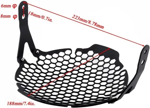 Vista 4 de Parrilla de faros delanteros de motocicleta para Ducati Scrambler, protector de faro delantero, protector de parrilla para Scrambler 800 400