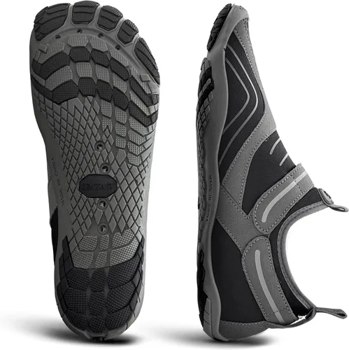 Vista 3 de KEMISANT Zapatos de agua para hombre, unisex, zapatos acuáticos descalzos para hombres y mujeres, para playa, natación, deportes acuáticos