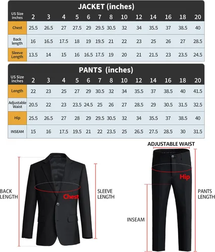 Vista 8 de Almighty Magic Trajes formales para niño, 5 piezas, conjunto de traje de vestir con anillo