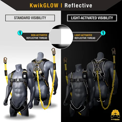 Vista 5 de KwikSafety - SCORPION Safety Harness [w/Attached 6ft Lanyard] Safety Harness Fall Protection Kit ANSI OSHA