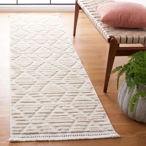 Vista 10 de SAFAVIEH Urban Collection - Alfombra de pasillo de 6 pies, color marfil, diseño moderno, ideal para zonas de alto tráfico en pasillo, baño y cocina