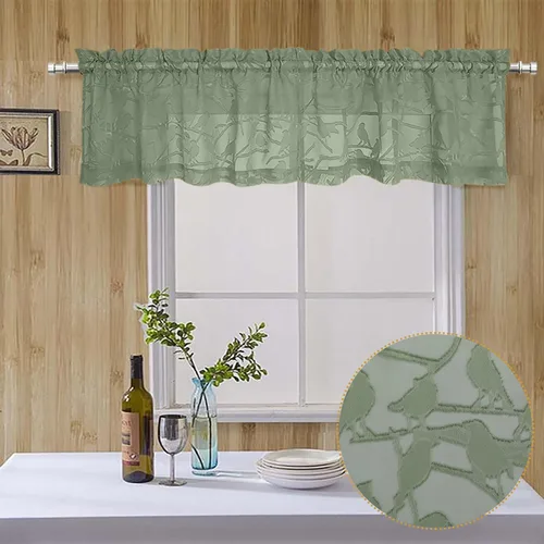 Vista 41 de OVZME Anji Clip Voile Sheer Tiers RD 2X30X36 Negro