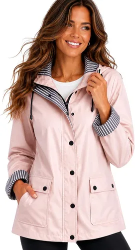 Vista 12 de URBAN REPUBLIC - Chaqueta de lluvia para mujer - Impermeable ligera y cortavientos para mujer (S-3XL)