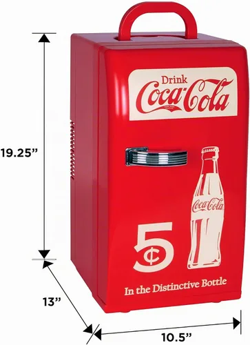 Vista 6 de Coca Cola Koolatron, refrigerador retro, Rojo