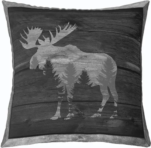Vista 15 de Cartoon Bear Pillow Cover Cute Wild Animal Paw Print Cushion Cover for Kids Boys Girls Teens Jungle Pine Trees Silhouette Cabin Pillow Case for