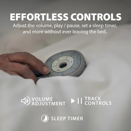 Vista 5 de Avantree Slumber - Altavoz de almohada para dormir, audio privado con ruido blanco incorporado, soporte Bluetooth y AUX, control de volumen
