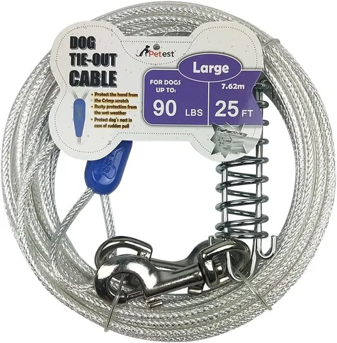 Vista 11 de Petest Cable de amarre reflectante de 15 pies para perros pequeños de hasta 35 libras