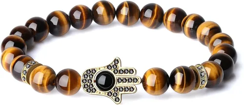 Vista 8 de COAI Pulsera de mano Hamsa, pulsera de protección contra el mal de ojo para hombres y mujeres