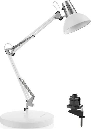 Vista 11 de LEPOWER Lámpara de escritorio de metal, ajustable de cuello de ganso lámpara de mesa de arquitecto con interruptor de encendido/apagado, lámpara