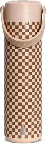 Vista 49 de Elemental Botella de agua aislada de 24 onzas con popote, botellas de agua con núcleo de acero inoxidable 100% a prueba de fugas para viajes, Beige