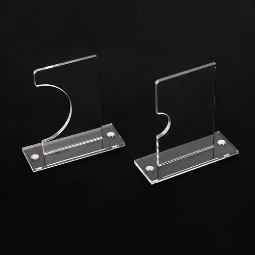 Vista 7 de Soporte de pared para bate de béisbol para exhibición horizontal, soporte de acrílico resistente para bate de bate - Se adapta a cualquier bate