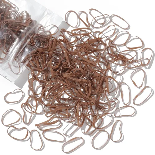 Vista 10 de Teenitor Bandas elásticas transparentes para el cabello, bandas elásticas transparentes para ligas para el cabello, 300 unidades transparente