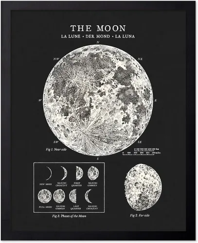 Vista 52 de Poster Master Póster esotérico de H. Butler - Arte de pared en blanco y negro, astronomía antigua y diagrama celestial, regalo para fanáticos