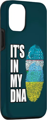 Vista 3 de Funda con bandera de ADN para iPhone 14 Uzbek And Ukrainian Mix Heritage