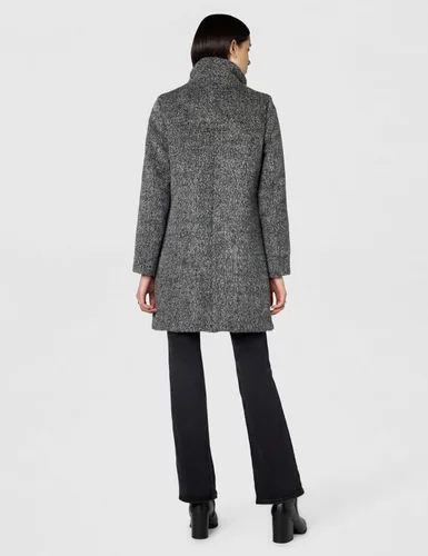 Vista 3 de Kenneth Cole Women's Houndstooth Wool Blend Knit Coat Carbón asimétrico