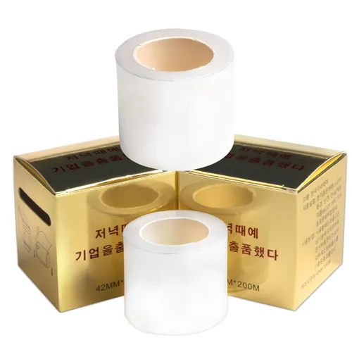 Vista 8 de Película preservativa de plástico desechable para cejas, 4 unidades, para labios de cejas profesionales, suministros de maquillaje permanente, rollo