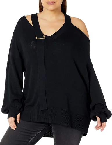 Vista 5 de The Drop Suéter holgado lucyswhims con cuello en V para mujer