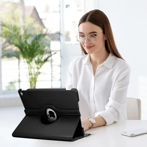Vista 7 de Funda giratoria para iPad de 9.7 pulgadas 2018 2017 / Funda para iPad Air 2 - Funda protectora con soporte giratorio de 360 grados y función